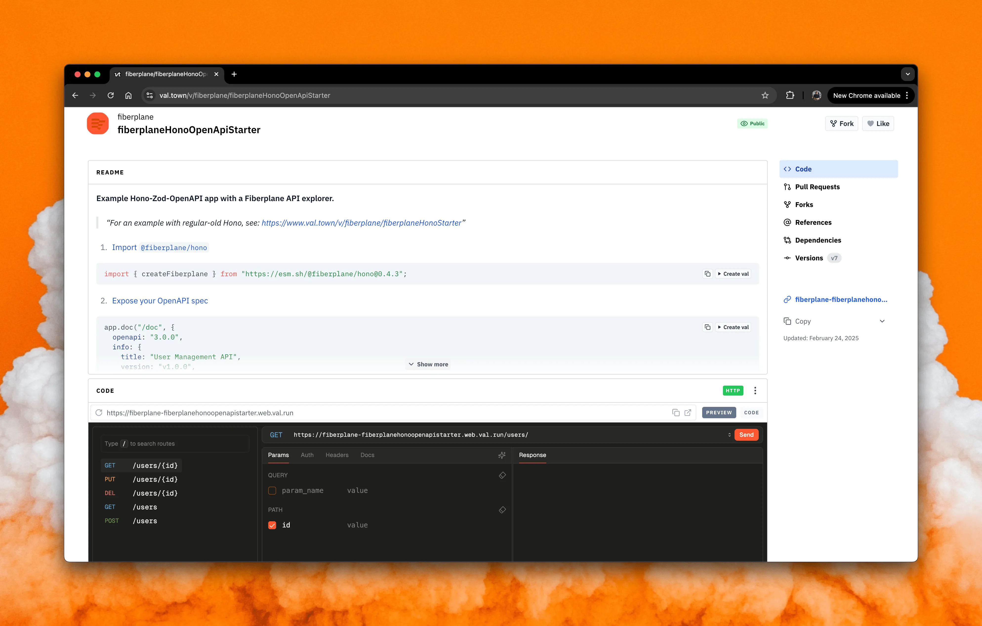 Val Town Fiberplane Playground
